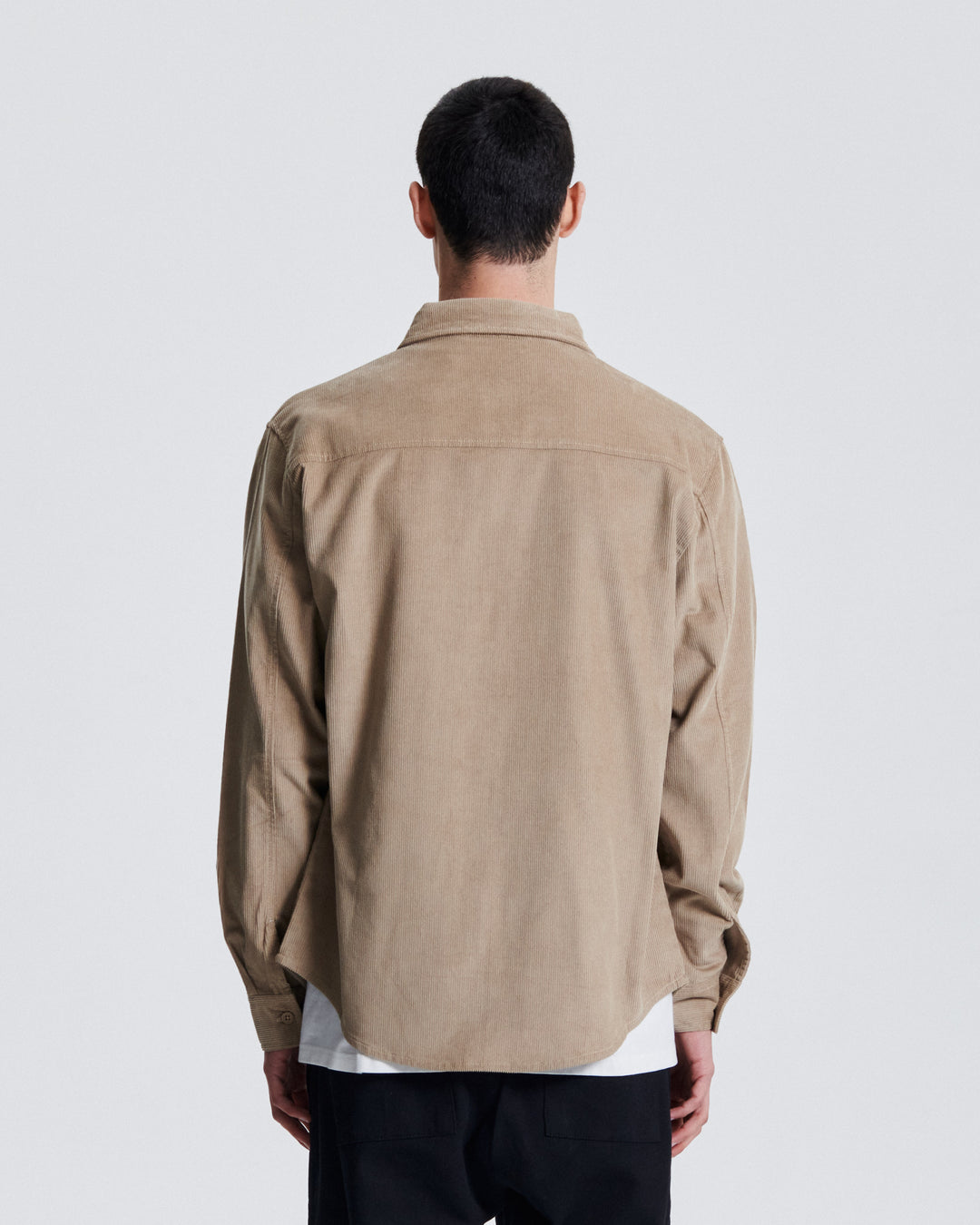 The Critical Slide Society Mens Lazy Boy Cord Shirt - Taupe