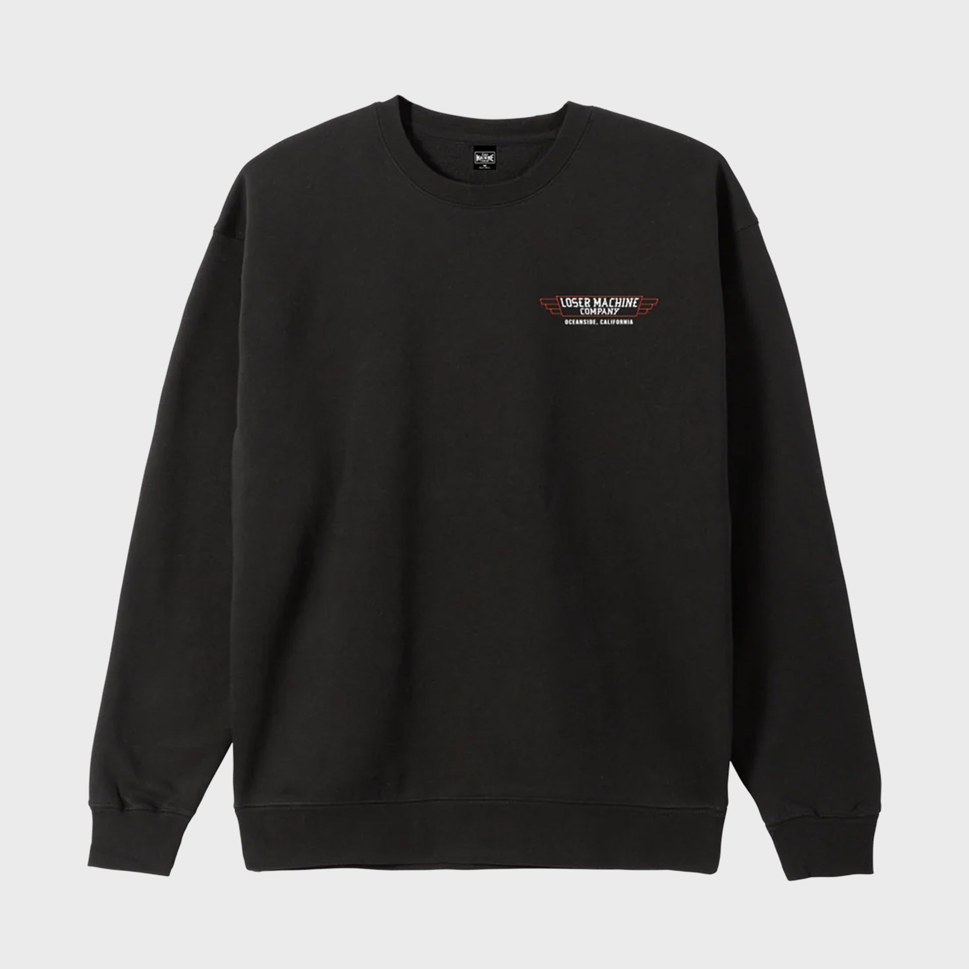 Loser Machine Fly Wheel Crewneck Fleece - Black