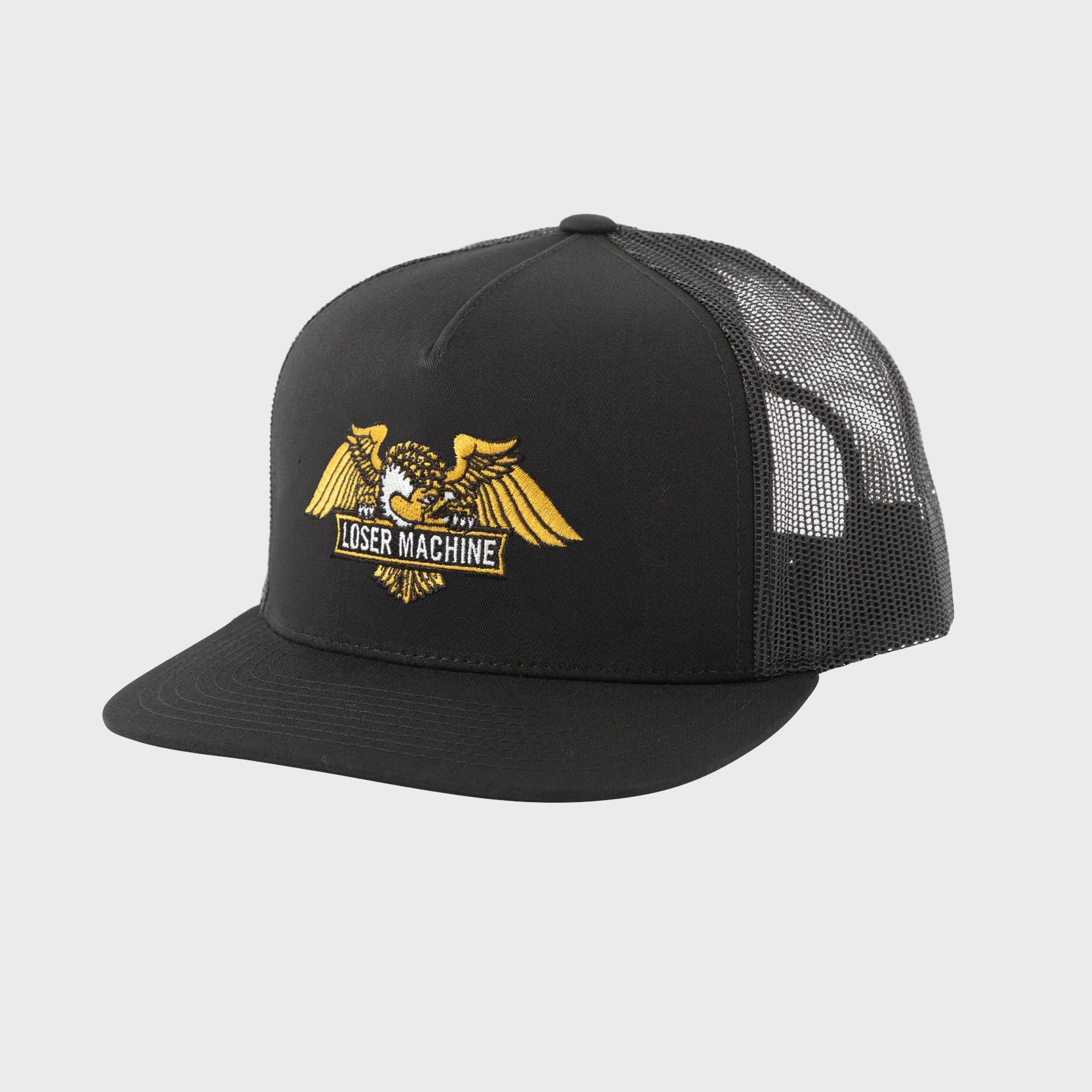 Loser Machine Wings Trucker Hat - One Size - Black - ManGo Surfing