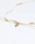 Pineapple Island Pasir Mother of Pearl Golden Hour Necklace - White/Gold