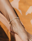 Pineapple Island Pasir Mother of Pearl Golden Hour Anklet - White/Gold