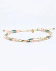Pineapple Island Kemboja Pastel Endless Summer Anklet - Pink/Turquoise/White