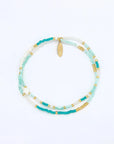 Pineapple Island Bintang Laut Beaded Bracelet - Turquoise/White