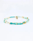 Pineapple Island Bintang Laut Beaded Bracelet - Turquoise/White