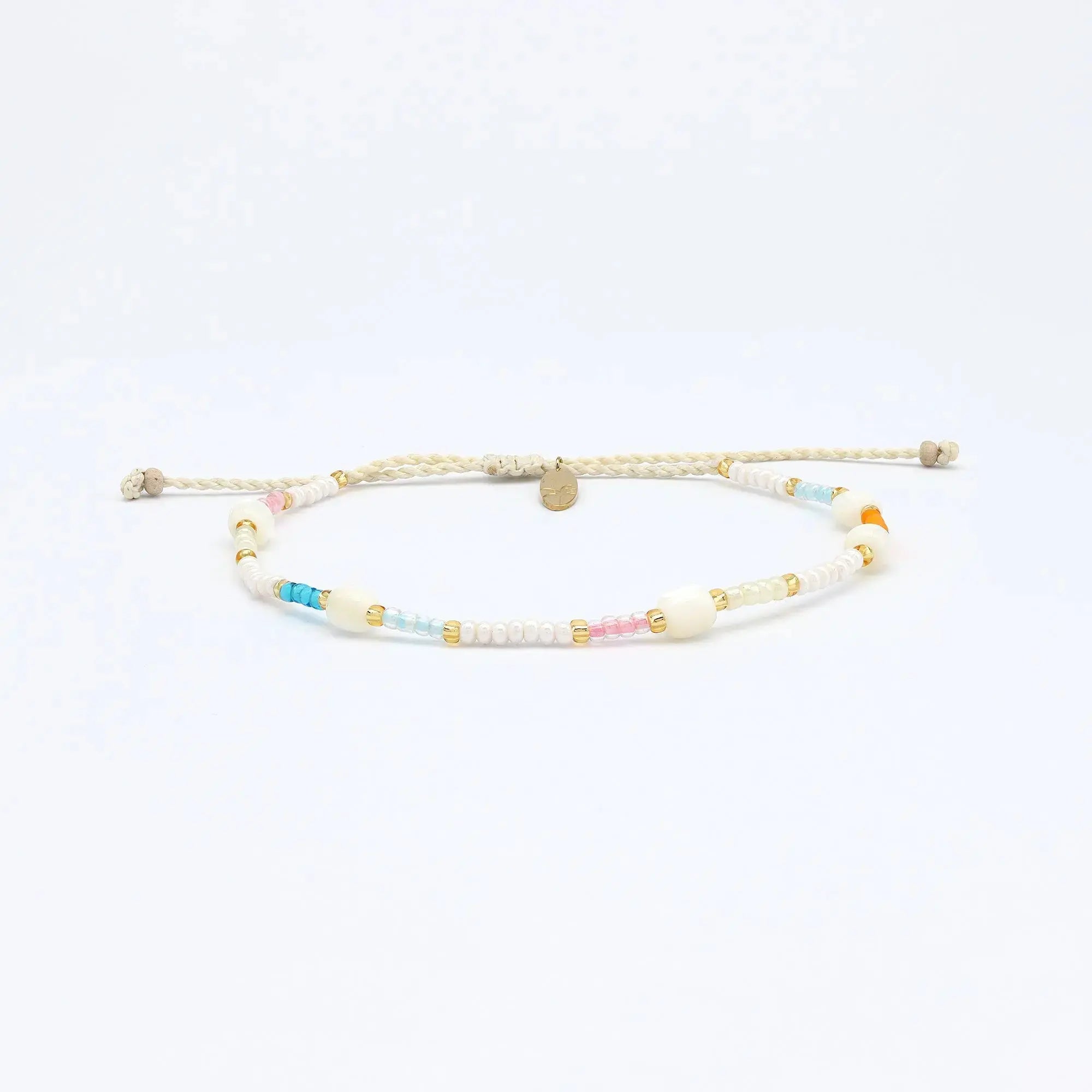 Pineapple Island Horison Golden Hour Beaded Bracelet - Pastel/White