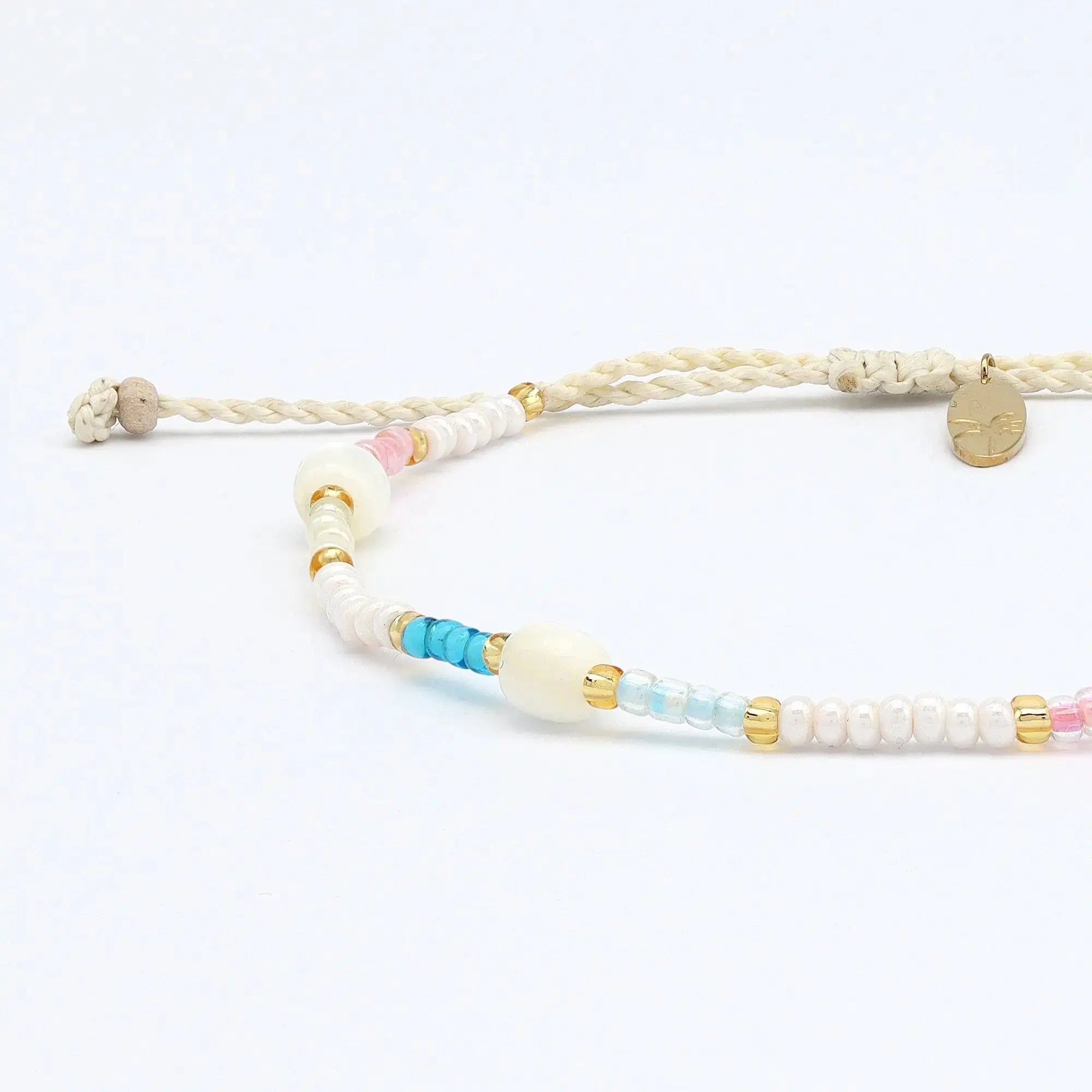 Pineapple Island Horison Golden Hour Beaded Bracelet - Pastel/White