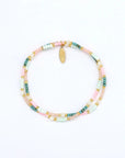 Pineapple Island Kemboja Pastel Endless Summer Bracelet - Pink/Turquoise/White