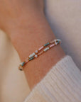 Pineapple Island Kemboja Pastel Endless Summer Bracelet - Pink/Turquoise/White