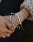 Pineapple Island Kemboja Pastel Endless Summer Bracelet - Pink/Turquoise/White
