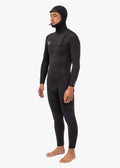Vissla Mens 7 Seas 5/4/3 Full Hooded Chest Zip Wetsuit - Black