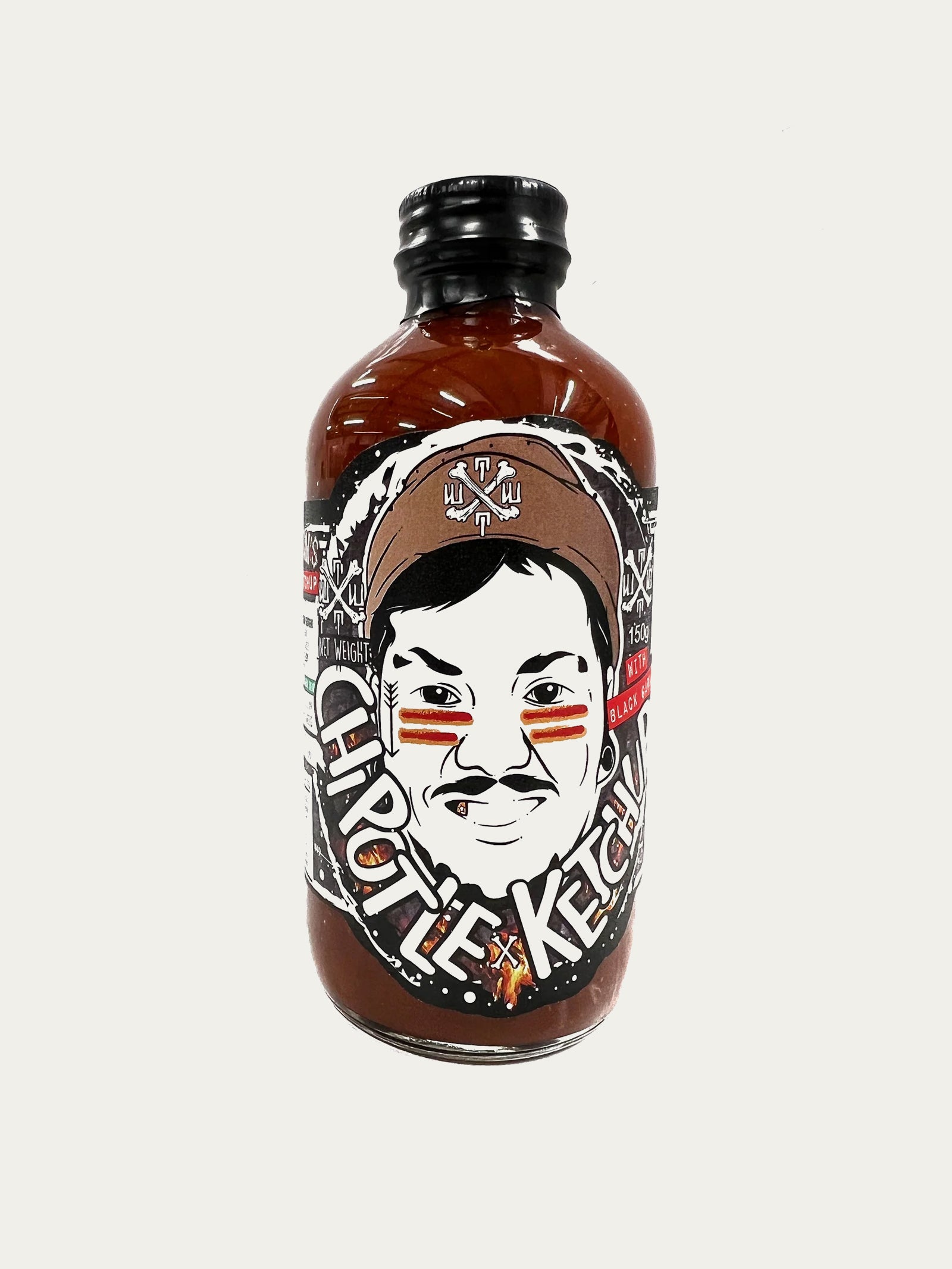 Tubby Tom's Bottle of Ketchup with a graphic label on a white background