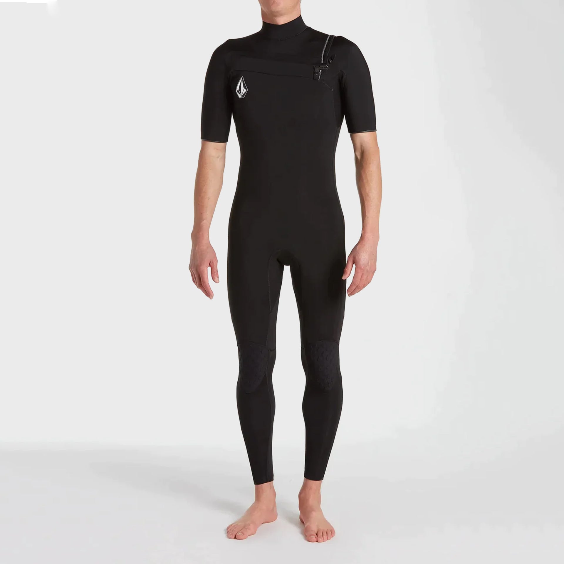 Volcom 2/2mm Short Sleeve Chest Zip Full Wetsuit - Mens Wetsuit - Black - ManGo Surfing