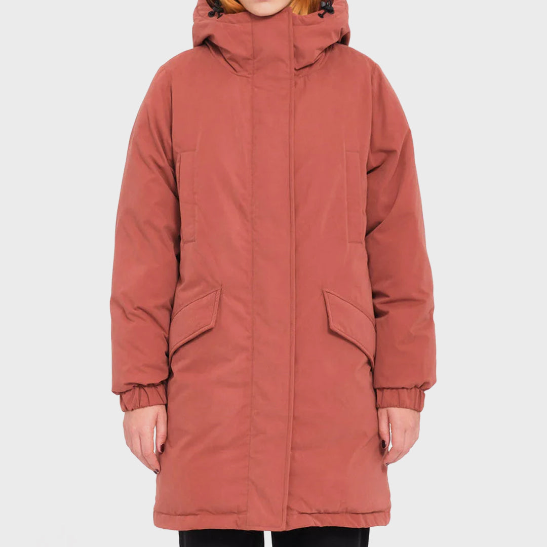 Volcom Womens Sleepi Puff Up Parka - Chestnut Brown - ManGo Surfing