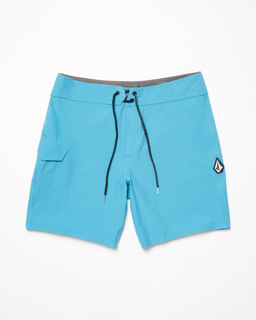 Volcom Mens Lido Solid Mod 18" Boardshorts - Bay Blue - ManGo Surfing