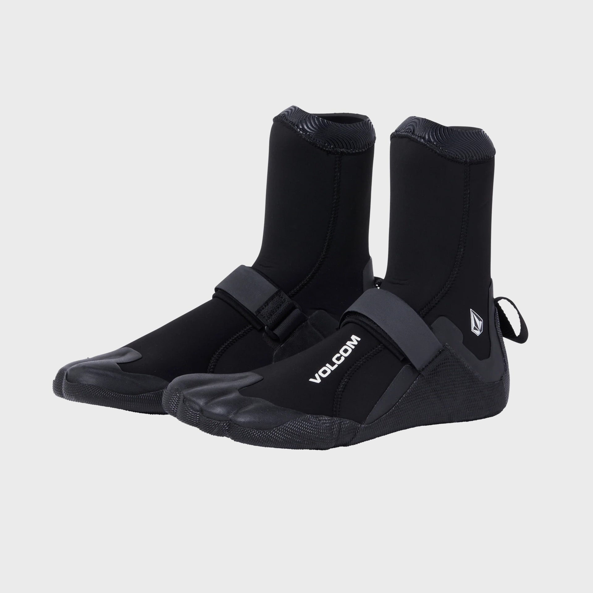 Volcom Mens 5mm Round Toe Booties - Black - ManGo Surfing