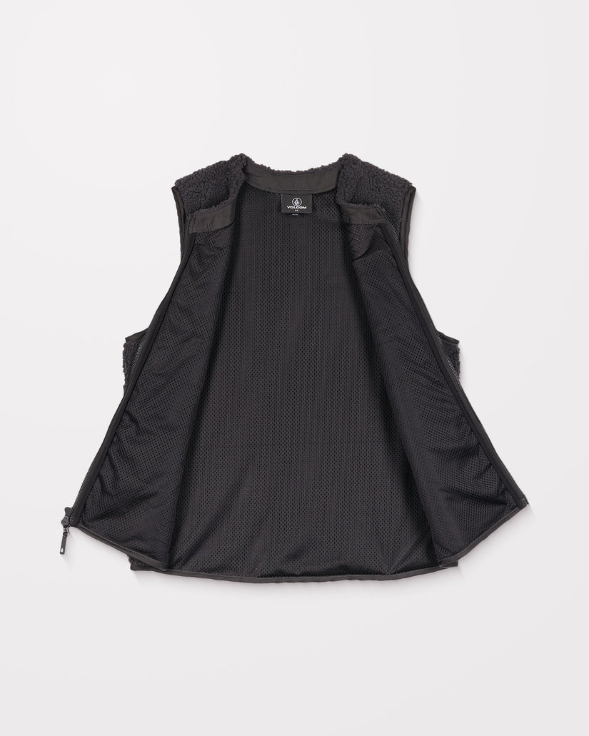 Black sleeveless vest on a white background