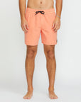 Volcom Mens Center Trunk 17" Boardshorts - Peach - ManGo Surfing