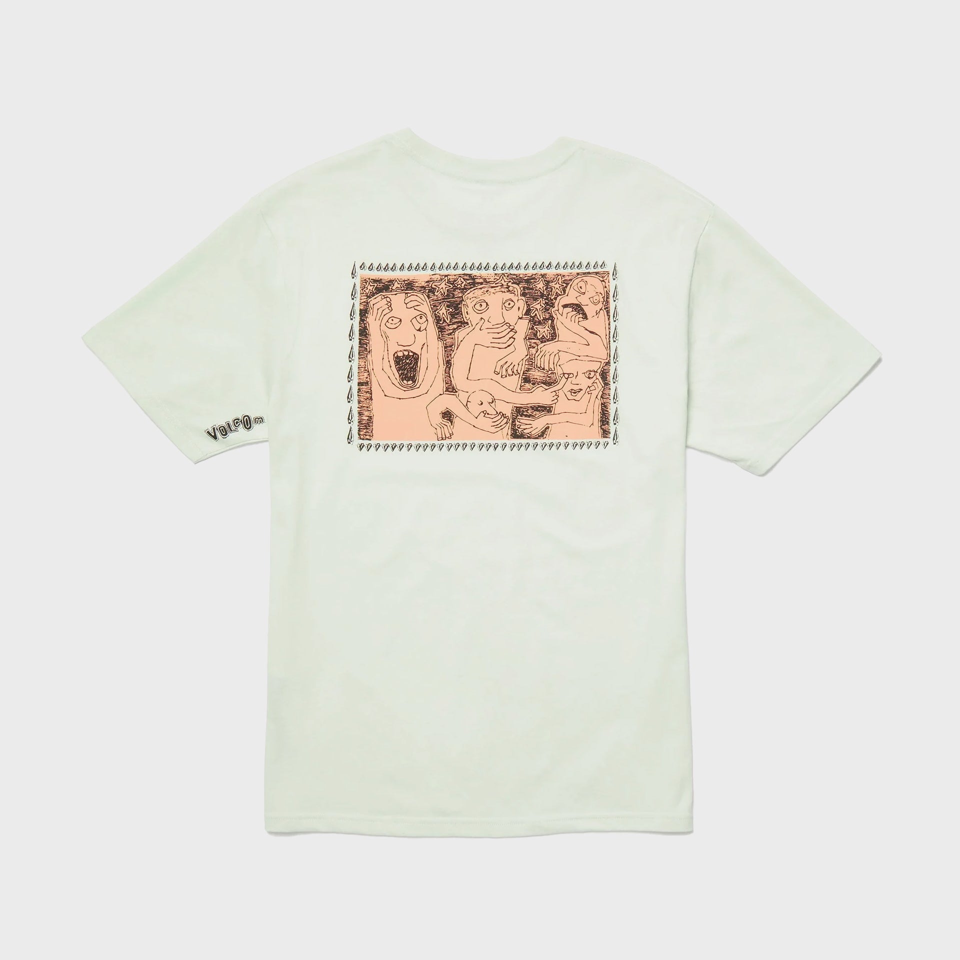 Volcom Mens Crazybal T-Shirt - Cloud Blue - ManGo Surfing