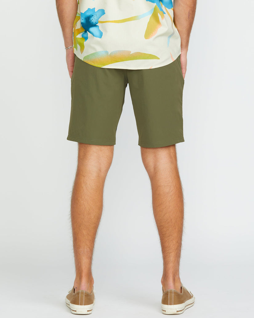Volcom Mens Frickin Cross Shred 20" Hybrid Shorts - Wintermoss - ManGo Surfing