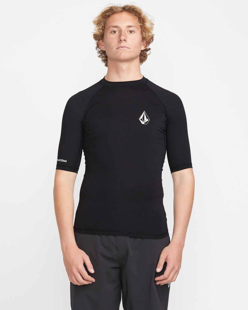 Volcom Mens Lido Rashguard - Black - ManGo Surfing