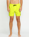 Volcom Mens Lido Solid Trunk 16" Boardshorts - Tennis Ball - ManGo Surfing
