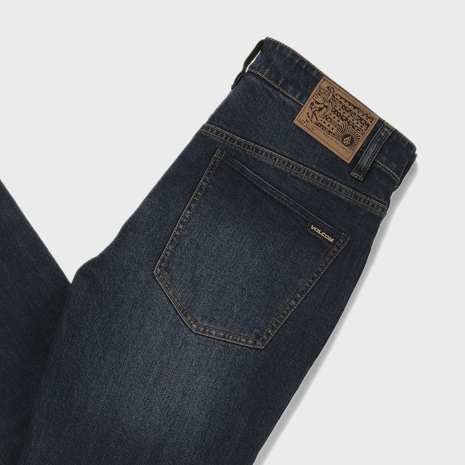 Volcom Mens Solver Jeans - New Vintage Blue - ManGo Surfing