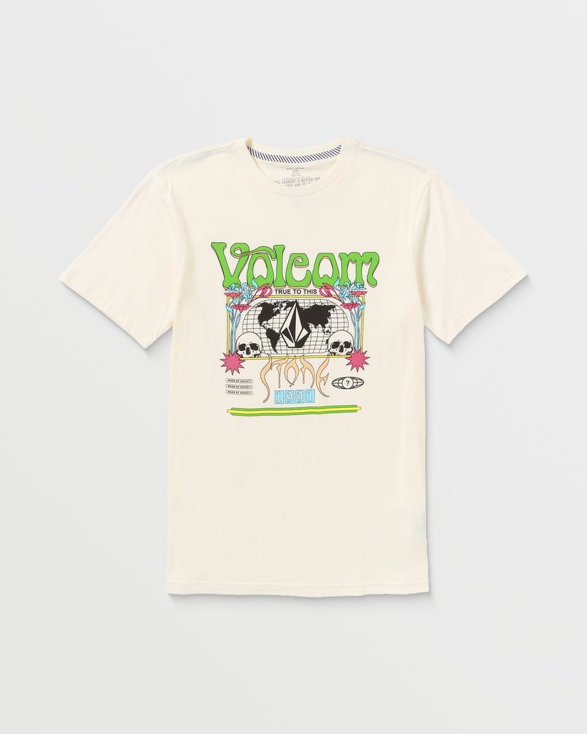Volcom Mens Worldly T-Shirt - Off White - ManGo Surfing