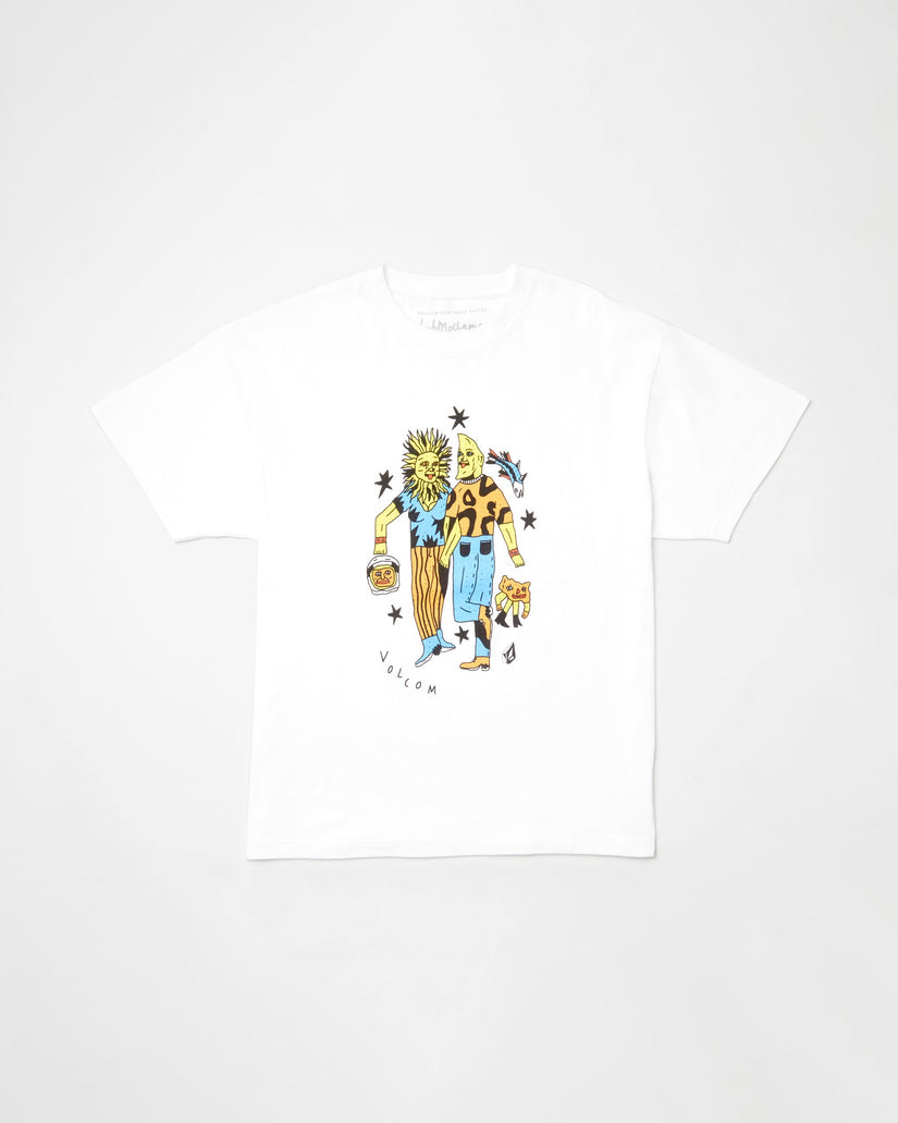 Volcom Unisex FA Bob Mollema 3 T-Shirt - White - ManGo Surfing