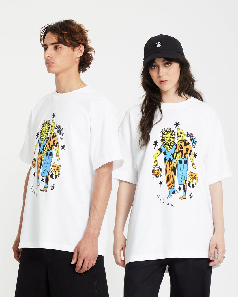 Volcom Unisex FA Bob Mollema 3 T-Shirt - White - ManGo Surfing