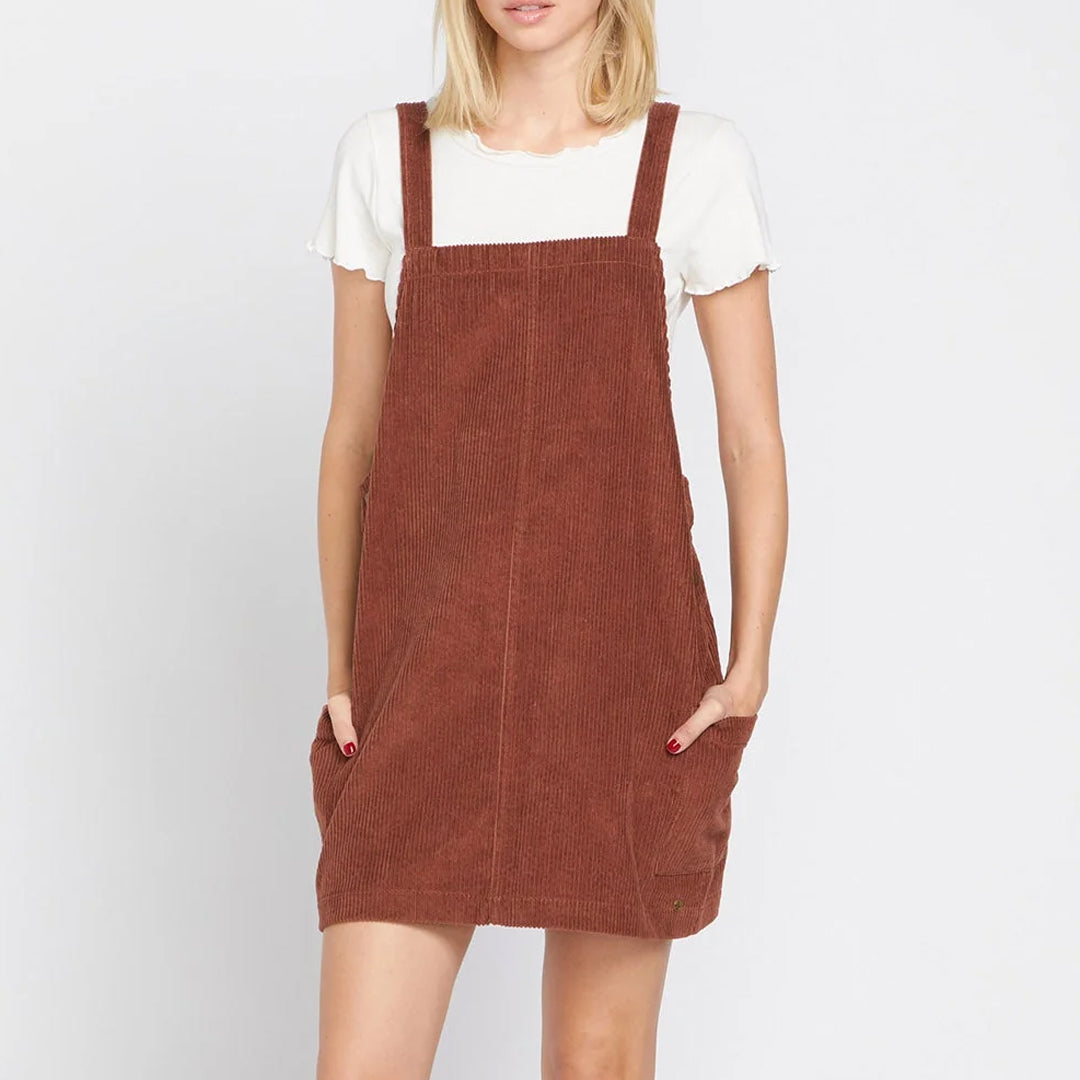 Volcom Womens Power Chord Dress - Chestnut Brown - ManGo Surfing