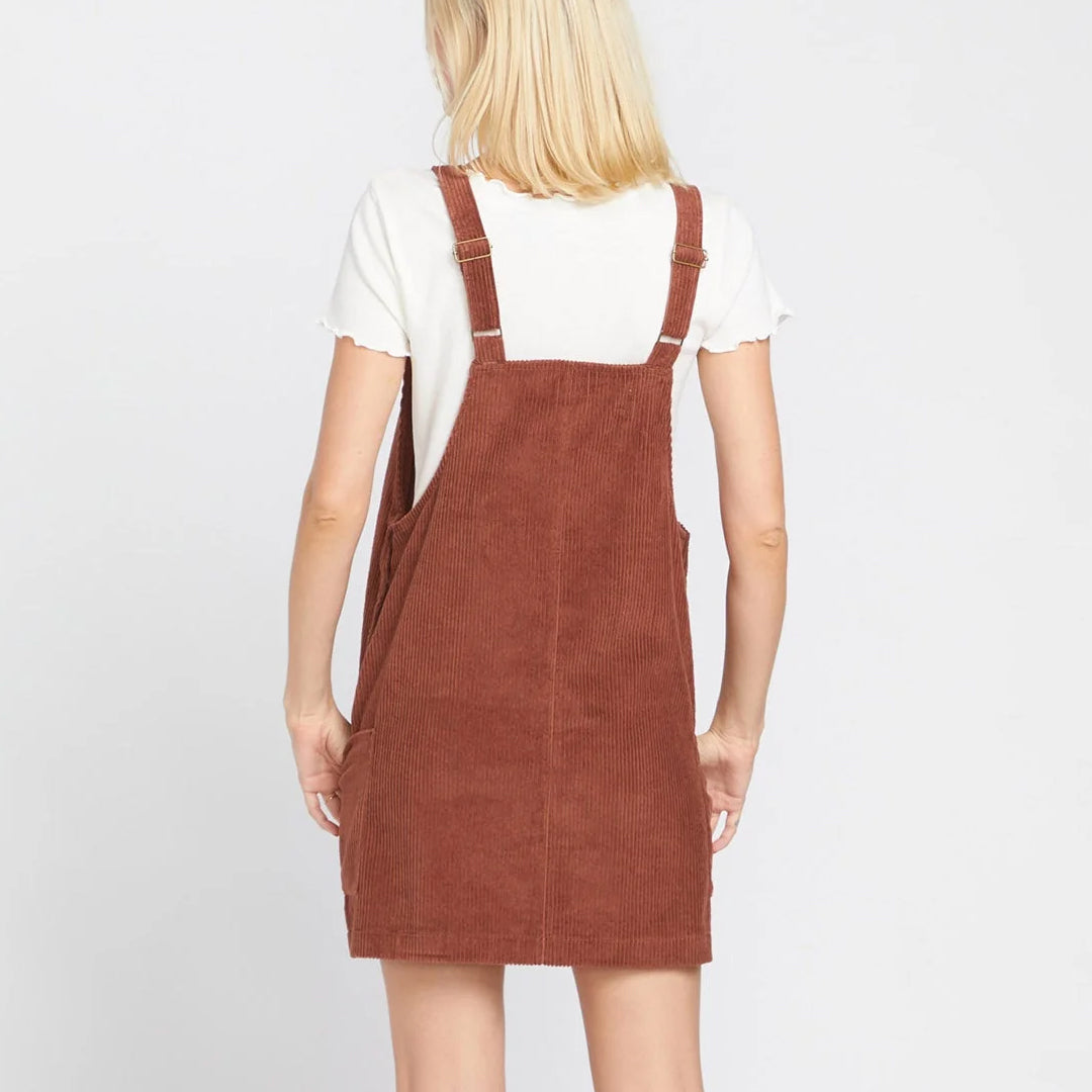 Volcom Womens Power Chord Dress - Chestnut Brown - ManGo Surfing