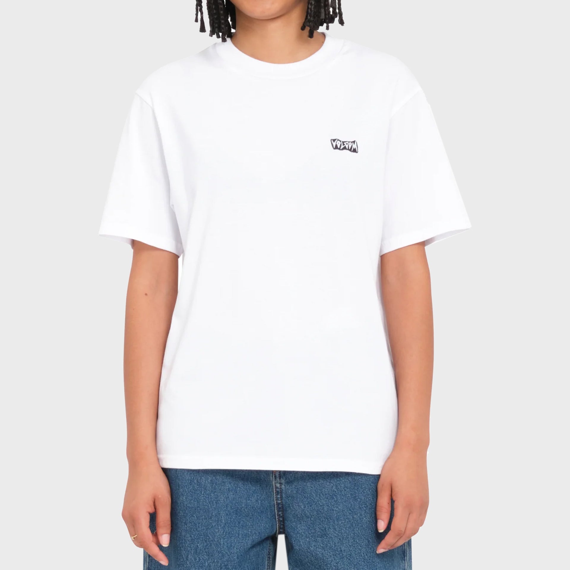 Volcom Womens Spikstone T-Shirt - White - ManGo Surfing