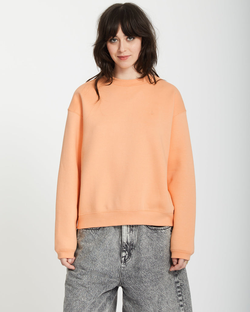 Volcom Womens Stone Heart Up Sweatshirt - Peach - ManGo Surfing