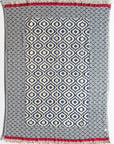 Weavico - Turkish Throw Blanket 100% Cotton - Navy/Red