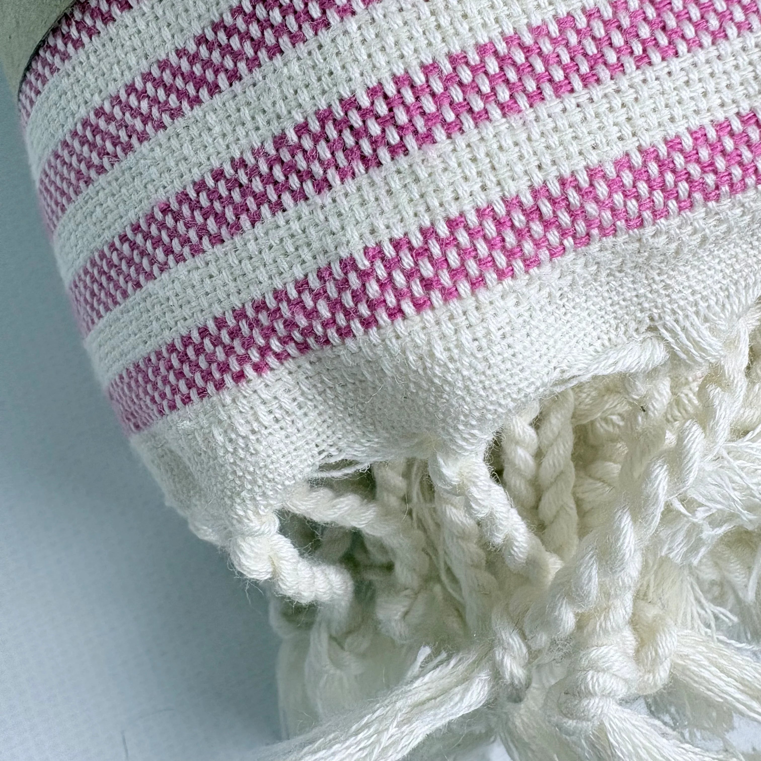 Weavico - Stripe Turkish Beach Towel - 100% Cotton - Fuchsia