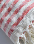 Weavico - Stripe Turkish Beach Towel - 100% Cotton - Orange