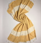 Weavico - Diamond Turkish Beach Towel - 100% Cotton - Mustard