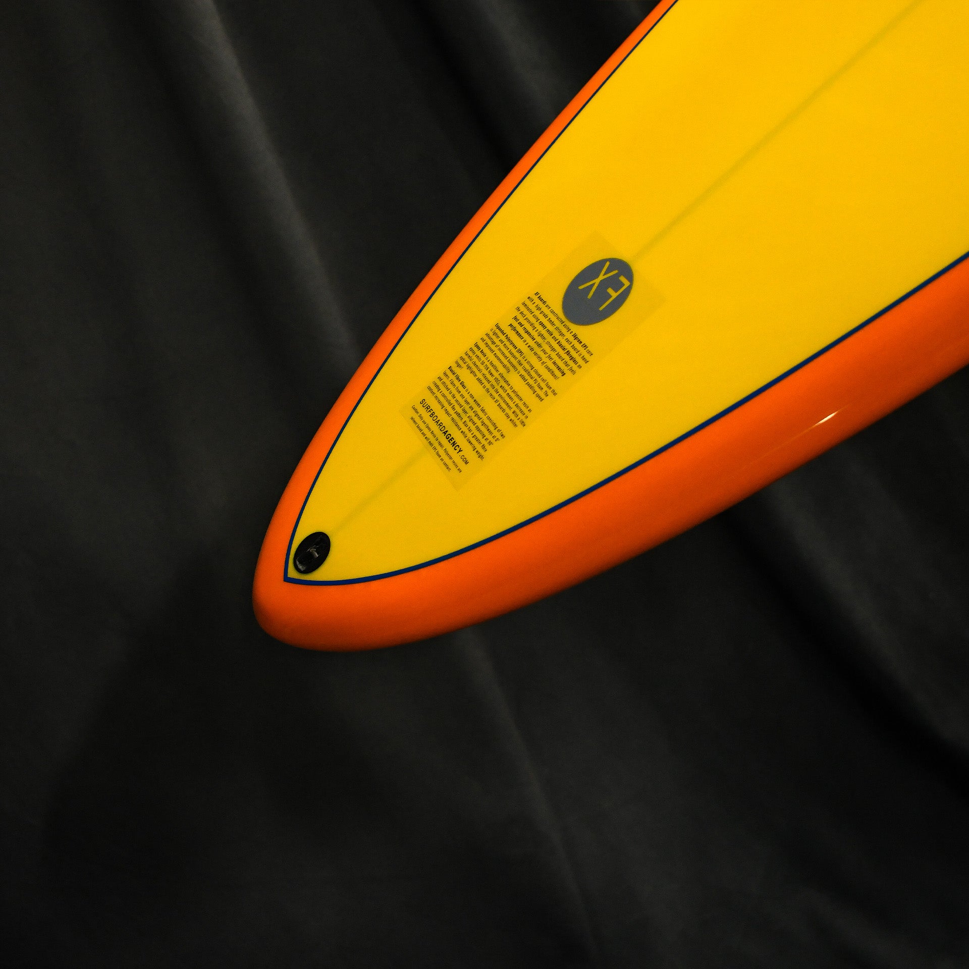 McCoy All Round Malibu XF Sunrise Polish Longboard - Yellow/Orange