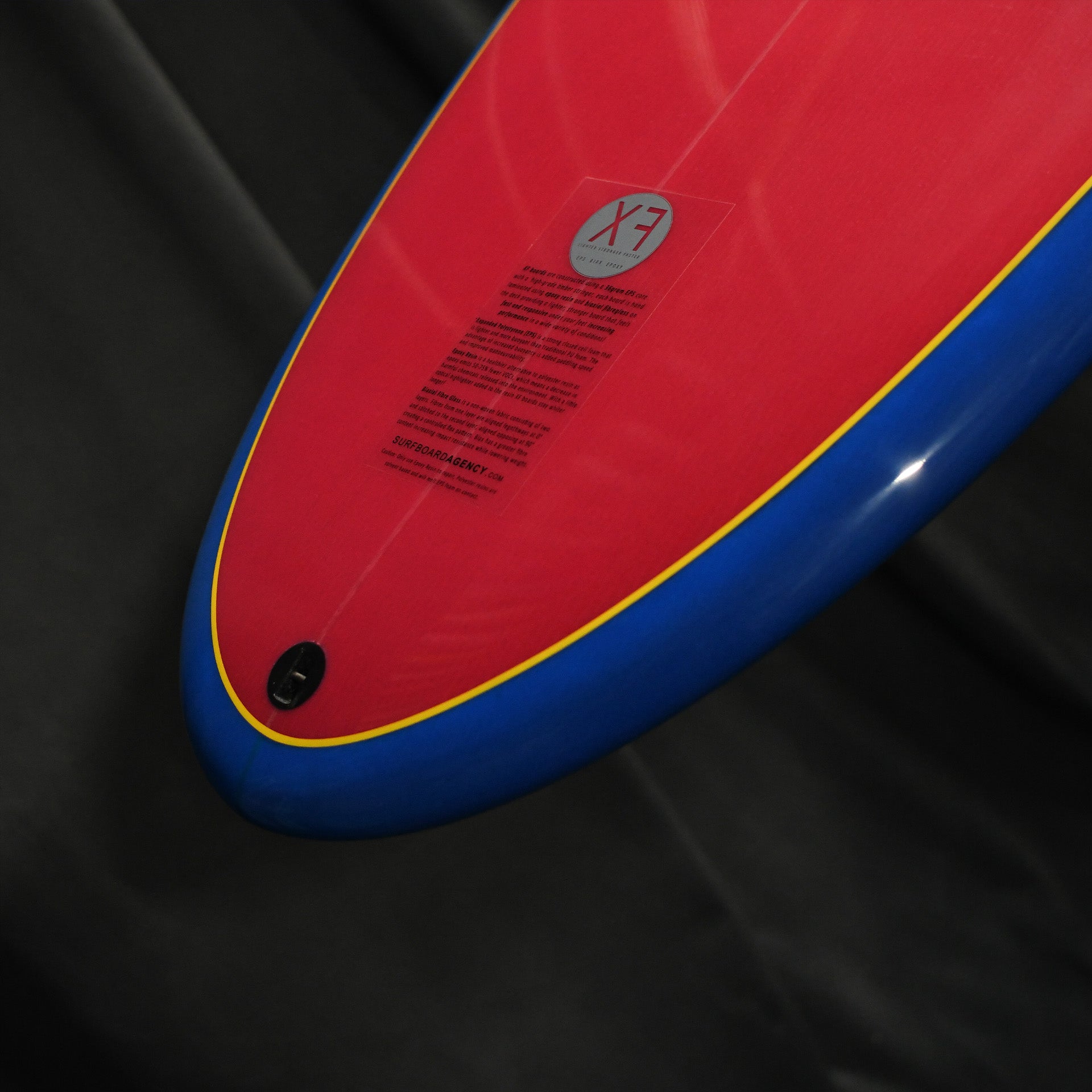 McCoy All Round Nugget 3F FCS II XF Sunset Polish Surfboard - Pink