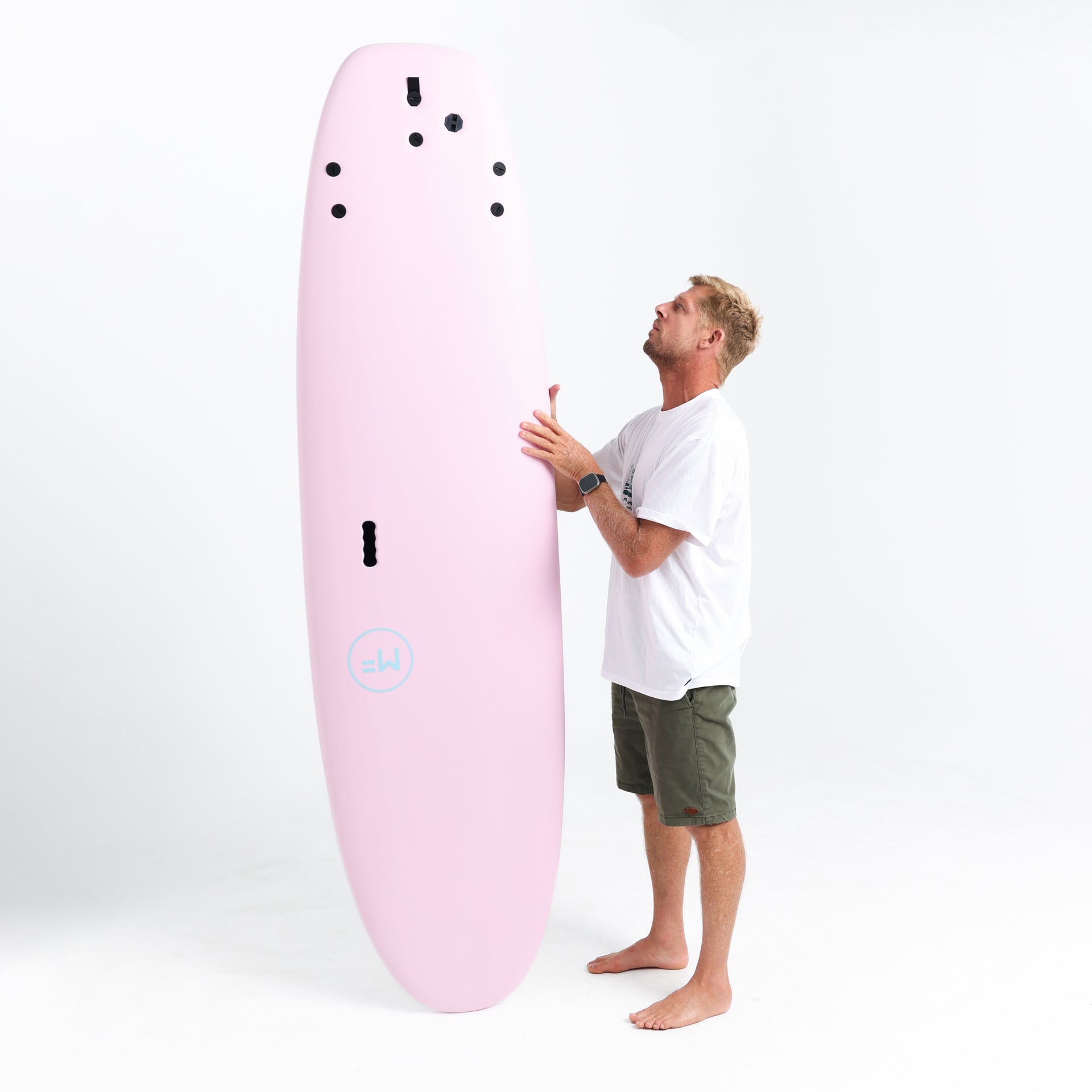 Mick Fanning Double Rainbow Super Soft (Screw Thru 3F) Surfboard - Pink/Soy