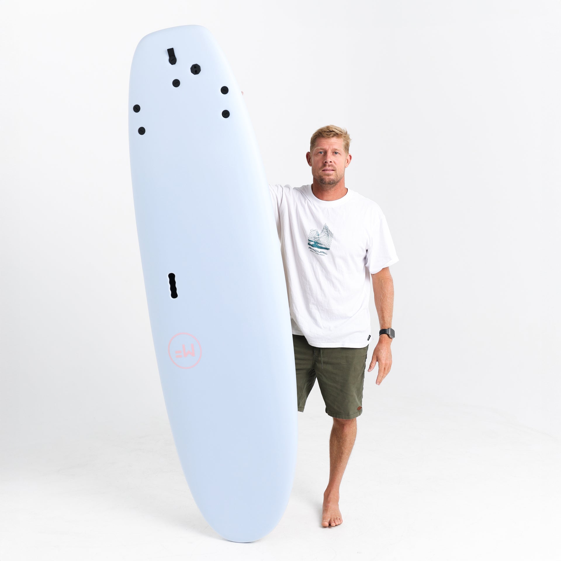 Mick Fanning Double Rainbow Super Soft (Screw Thru 3F) Surfboard - Sky/Soy