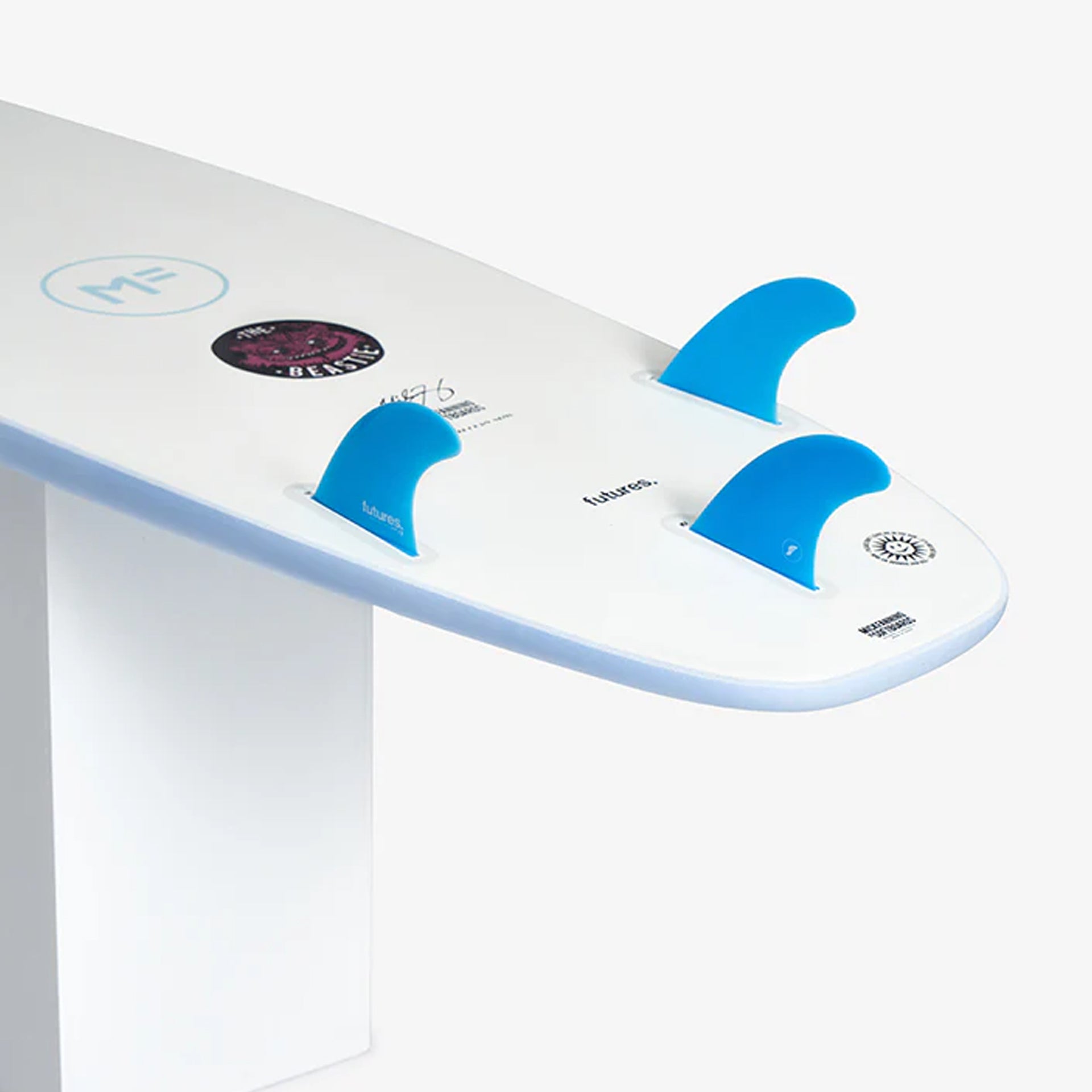 Mick Fanning Beastie Epoxy Lam Futures 3F Surfboard - Sky Blue