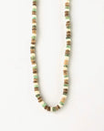 Pineapple Island Laut Turquoise Wood Necklace - Green/Brown