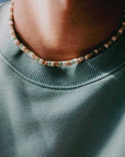 Pineapple Island Laut Turquoise Wood Necklace - Green/Brown
