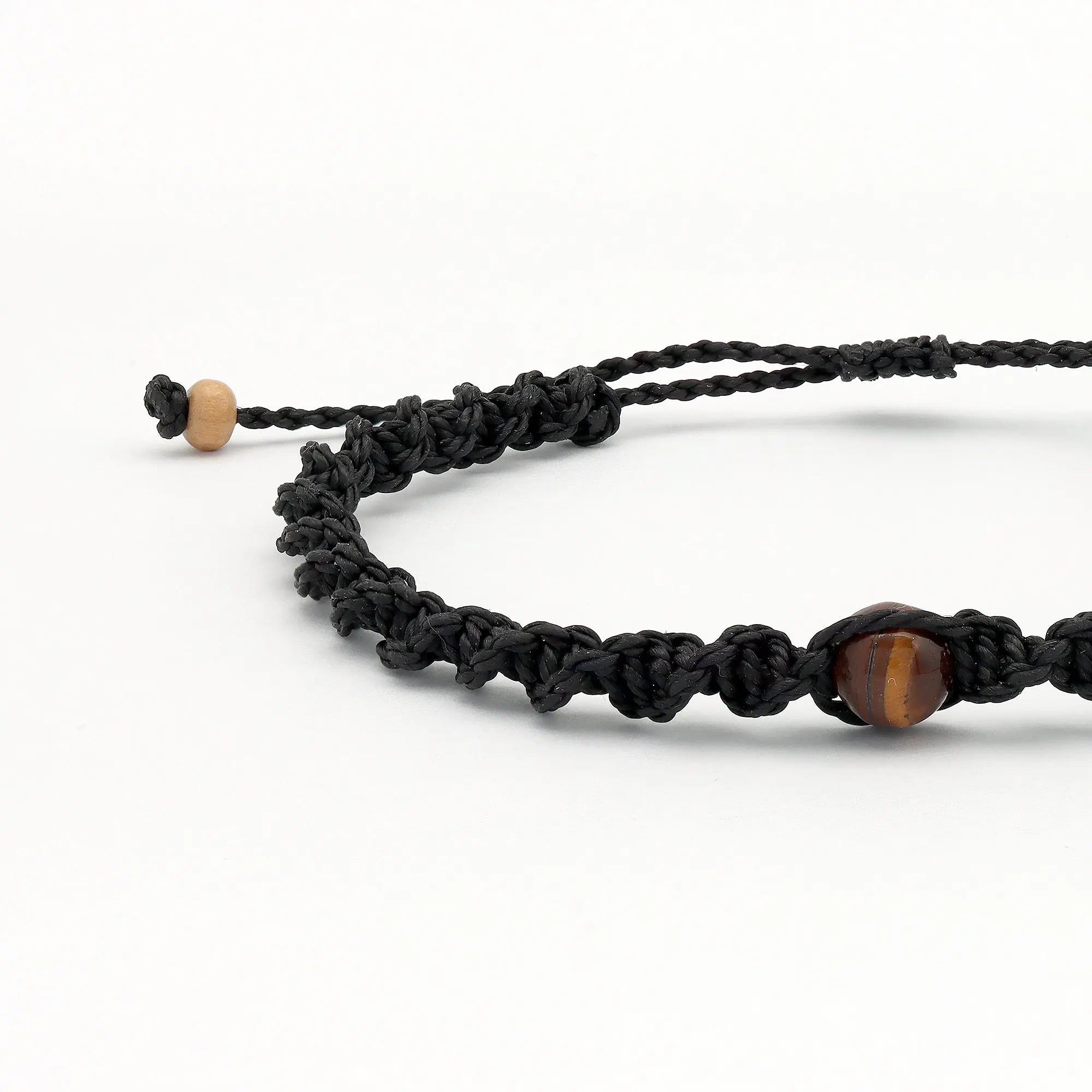 Pineapple Island Memutar Cord and Gemstone Bracelet - Tigers Eye
