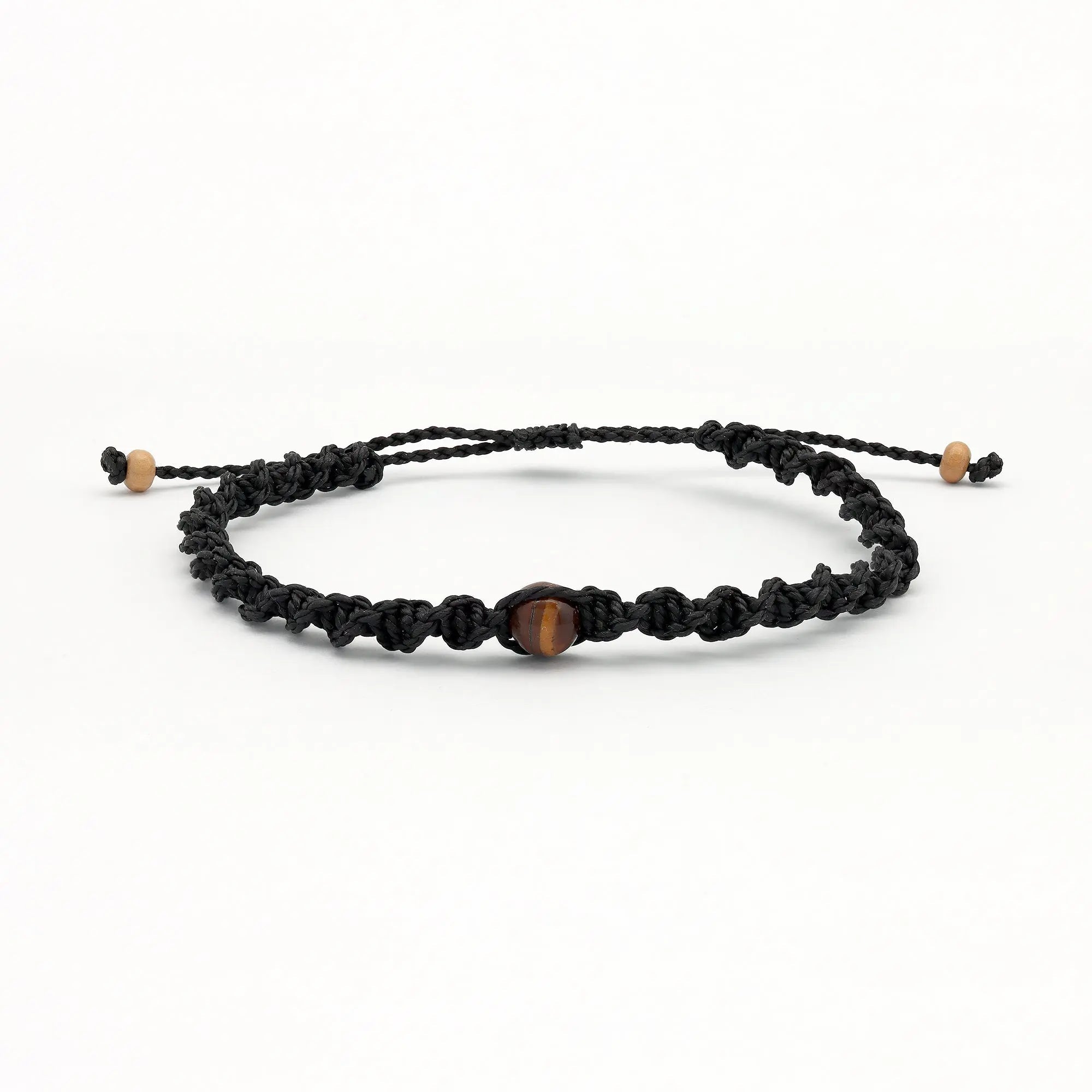 Pineapple Island Memutar Cord and Gemstone Bracelet - Tigers Eye