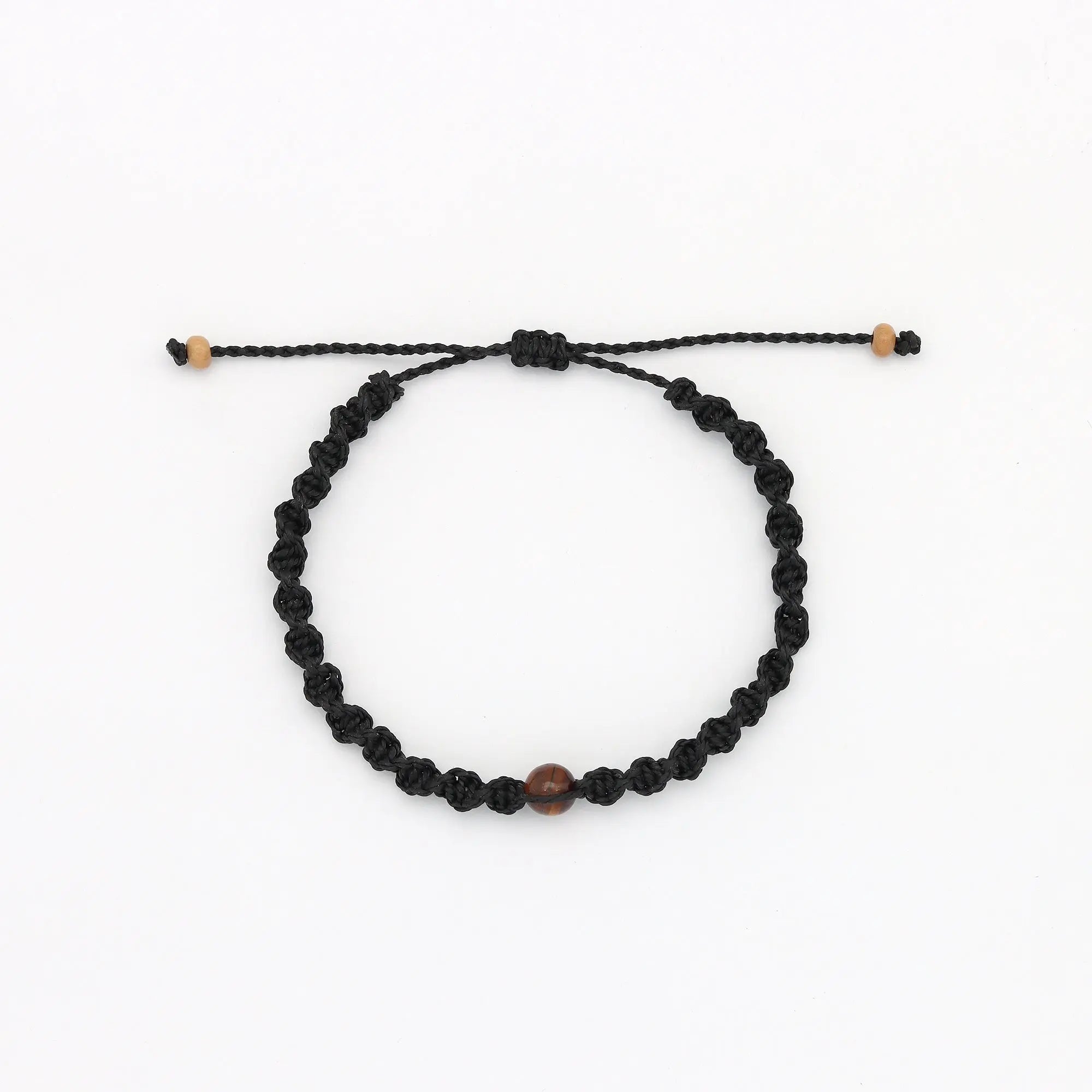 Pineapple Island Memutar Cord and Gemstone Bracelet - Tigers Eye