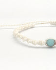 Pineapple Island Memutar Cord and Gemstone Bracelet - Agalmatolite