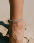 Pineapple Island Alila Dainty Colourful Beaded Anklet - Multicoloured