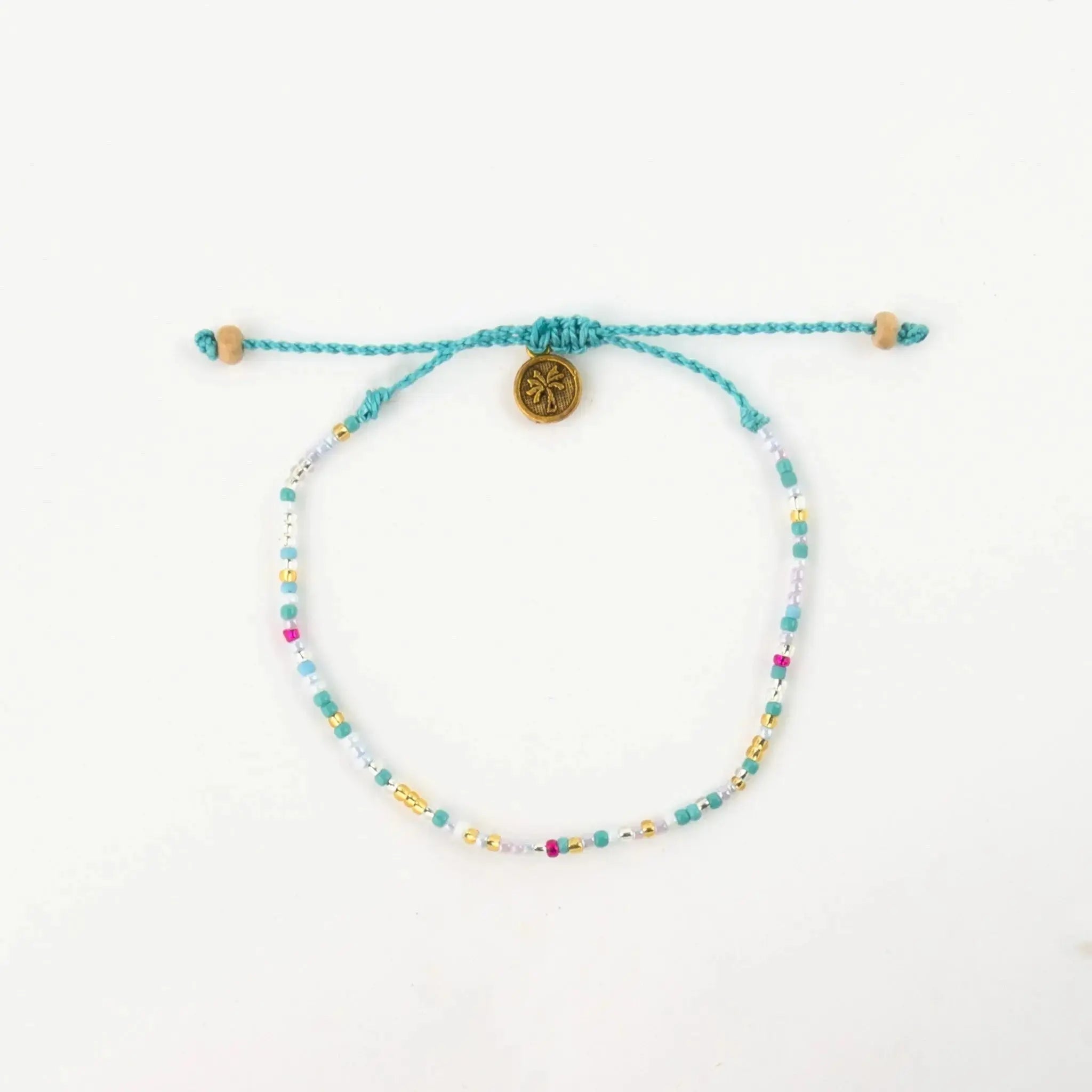 Pineapple Island Alila Dainty Beaded Bracelet - Blue Multicoloured